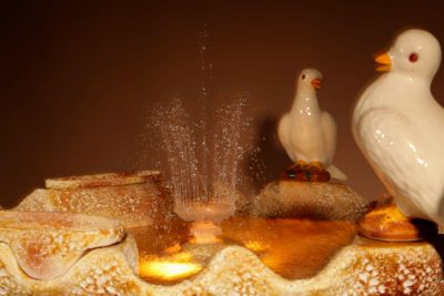 A Unusual Vallauris Ceramic Love Birds And Dolphins Free Standing Centre Fountain. - Image 10