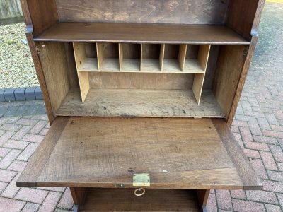 Arts & Crafts Oak Bureau Bookcase - Image 4