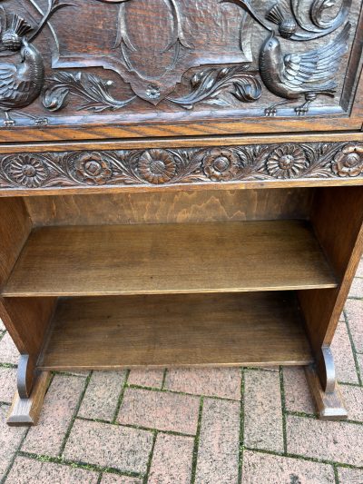 Arts & Crafts Oak Bureau Bookcase - Image 7