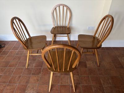 Mid Century Set of 4 Ercol Windsor Dining Chairs - Image 2