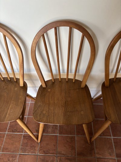 Mid Century Set of 4 Ercol Windsor Dining Chairs - Image 6