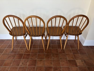 Mid Century Set of 4 Ercol Windsor Dining Chairs - Image 8