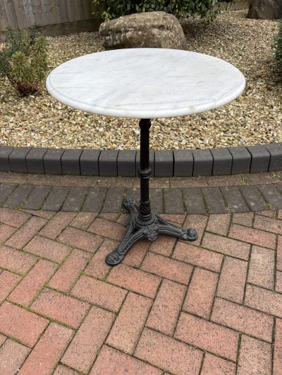 Cast Iron & Marble Top Bistro Table - Image 5