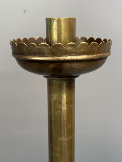 Pair of Floor Standing Brass Candle Holders - Image 4