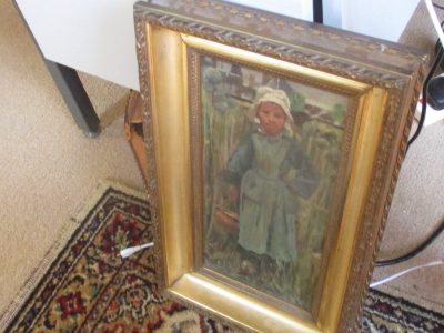 OILPAINTING DUTCH GIRL ON CANVAS  SIGNED F B    35 CM BY  23 CM CIRCA 1880 - Image 11