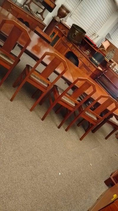 Large Antique Victorian Oak Dining Table Seats 10 - Image 3