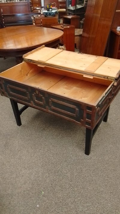 Antique Box Chest On Stand - Image 2