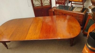 Large Antique Victorian Oak Dining Table Seats 10 - Image 4