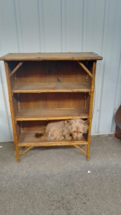 Small Antique 1920's Bamboo Bookcase - Image 6