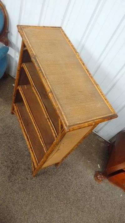 Small Antique 1920's Bamboo Bookcase - Image 5