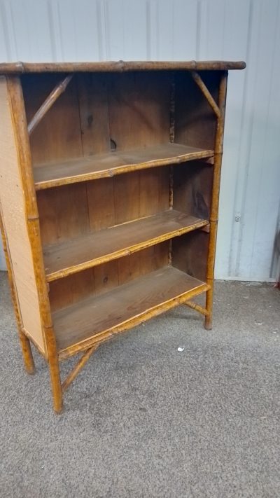 Small Antique 1920's Bamboo Bookcase - Image 4