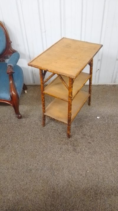 Small Antique 1920's Bamboo Table - Image 2