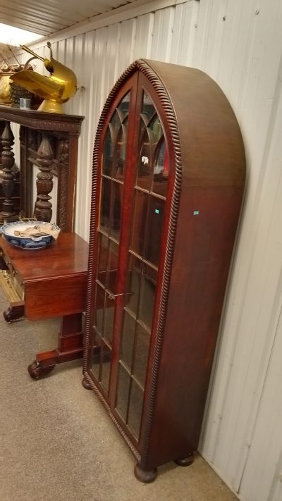 Antique Dome Top Cabinet Bookcase - Image 2