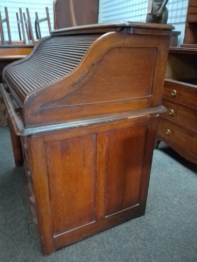 Antique Edwardian Roll Top Desk - Image 6