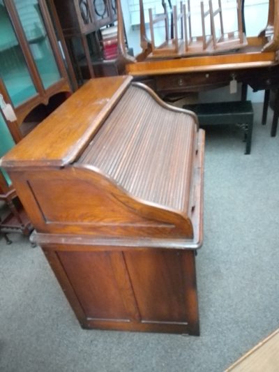 Antique Edwardian Roll Top Desk - Image 8