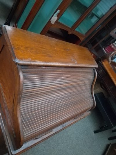 Antique Edwardian Roll Top Desk - Image 9