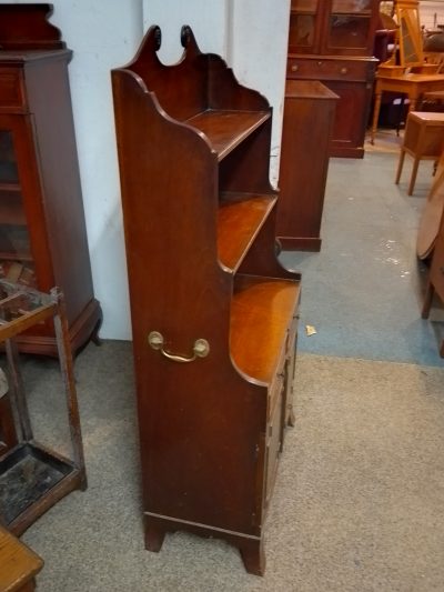 Small Antique Waterfall Bookcase Cabinet - Image 5