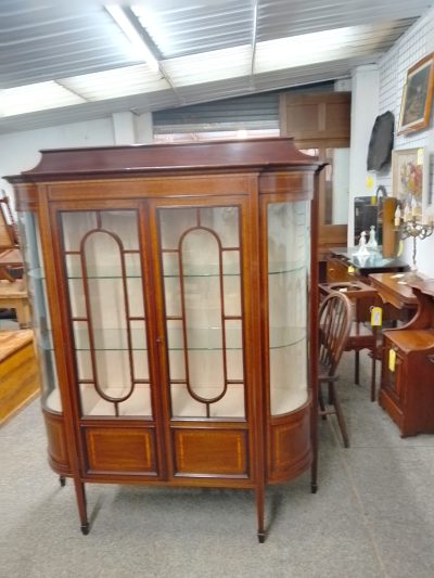 Good Antique Edwardian Display Cabinet - Image 3