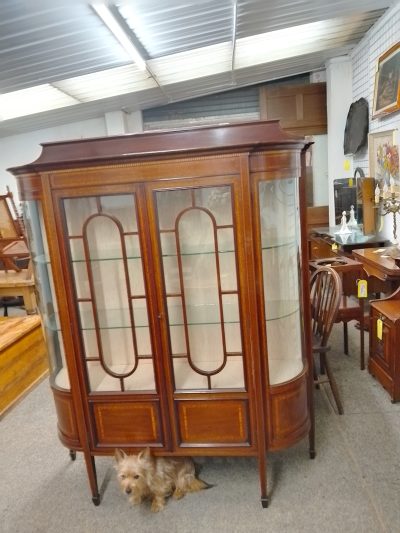 Good Antique Edwardian Display Cabinet - Image 4