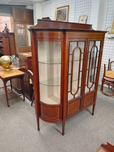 Good Antique Edwardian Display Cabinet - Image 2