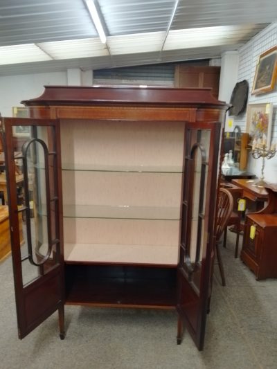 Good Antique Edwardian Display Cabinet - Image 8