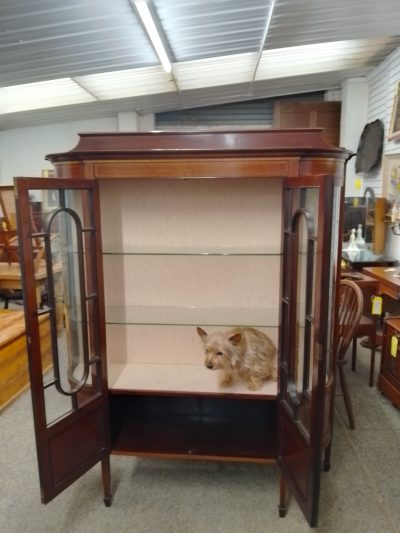 Good Antique Edwardian Display Cabinet - Image 6