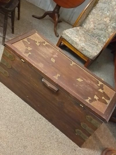 Good Antique 19thC Zanzibar Box Chest - Image 7