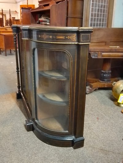 Antique Victorian Ebonized Credenza Cabinet - Image 8