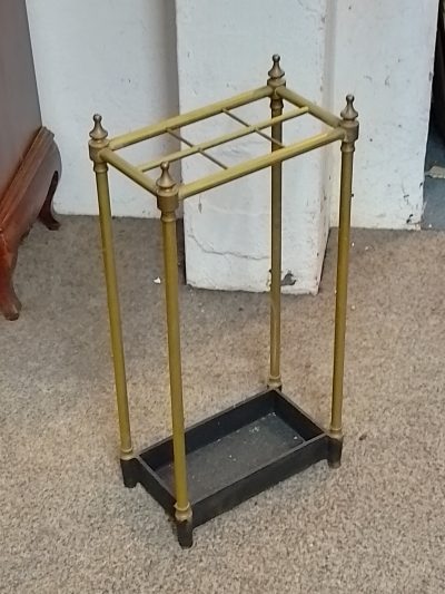 Small Antique Victorian Brass Stick Stand - Image 2