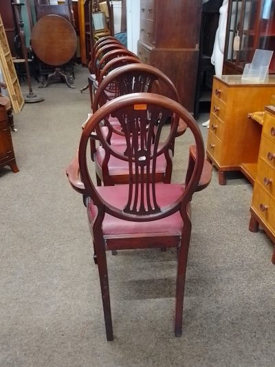 Good Antique Set of 8 Hepplewhite Dining Chairs - Image 6