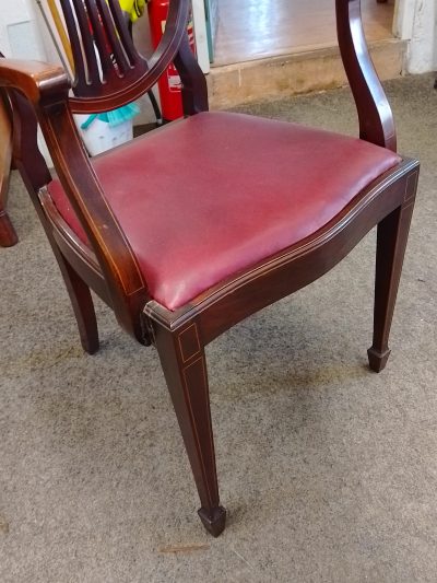 Good Antique Set of 8 Hepplewhite Dining Chairs - Image 7