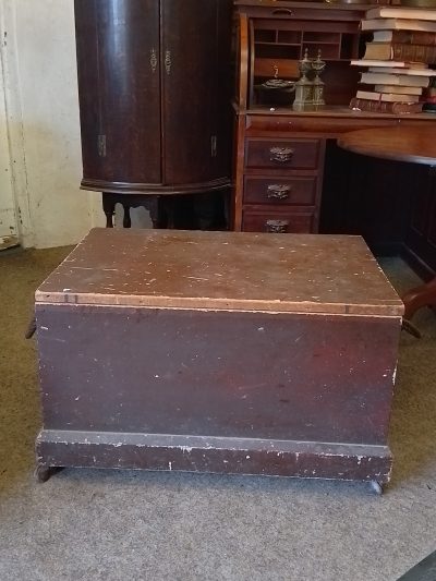 Antique Pine Box Chest Coffee Table - Image 2