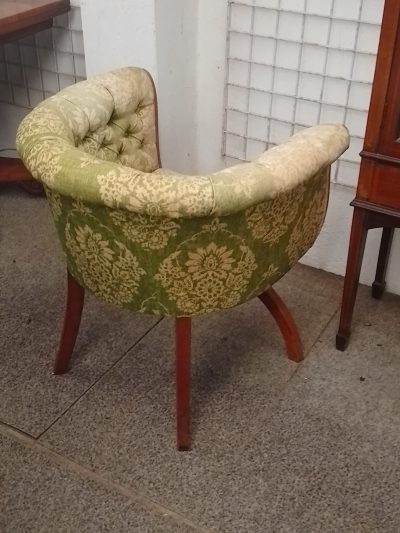 Antique Edwardian X Frame Armchair - Image 5