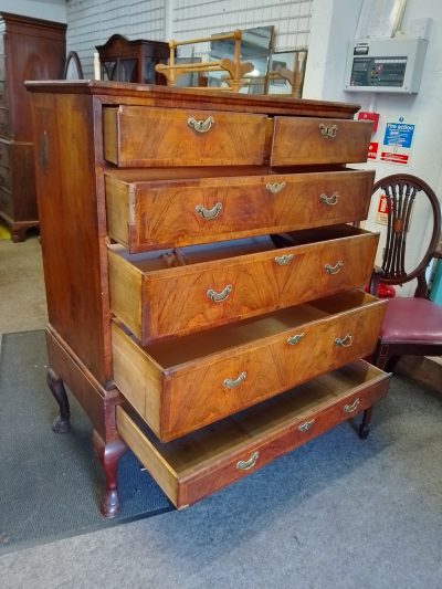 Antique Walnut Queen Anne Chest on Stand - Image 3