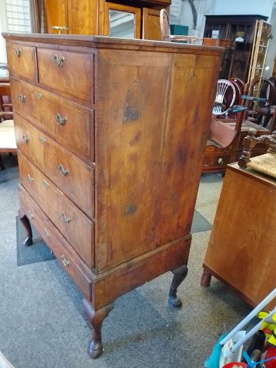 Antique Walnut Queen Anne Chest on Stand - Image 6