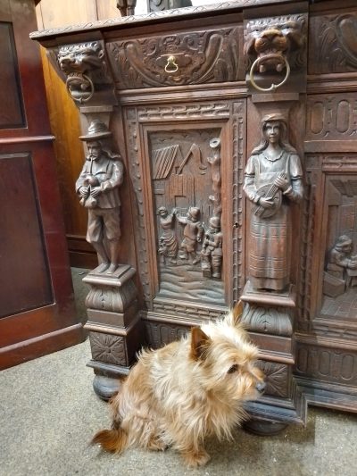 Large Antique Carved Oak Mirror Back Sideboard - Image 19