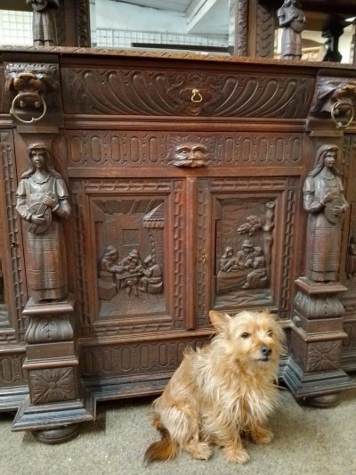 Large Antique Carved Oak Mirror Back Sideboard - Image 20