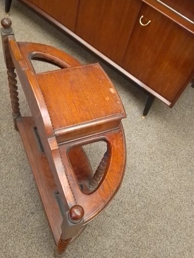 Antique Edwardian Oak Bow Front Stick Umbrella Stand - Image 4