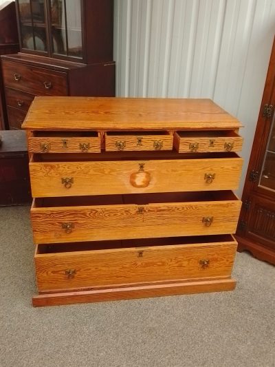 Antique Pitch Pine Chest of Drawers - Image 3