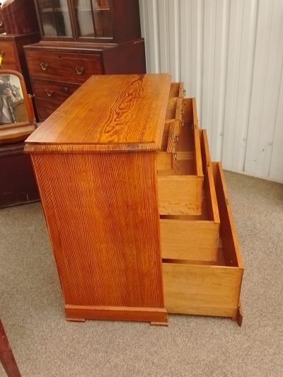 Antique Pitch Pine Chest of Drawers - Image 6