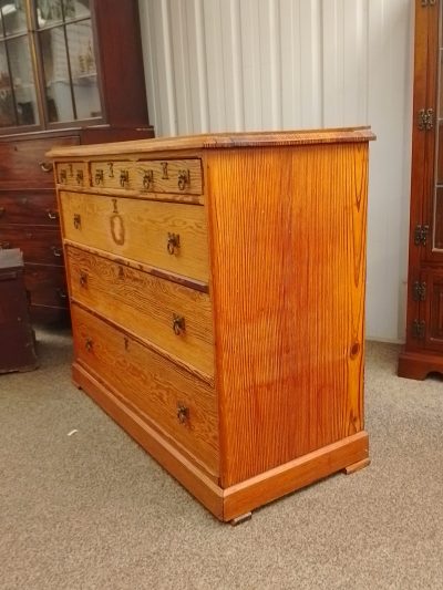 Antique Pitch Pine Chest of Drawers - Image 2