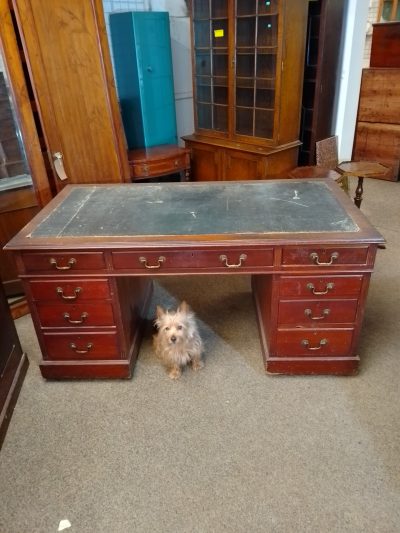 Antique 1920's Pedestal Desk - Image 5