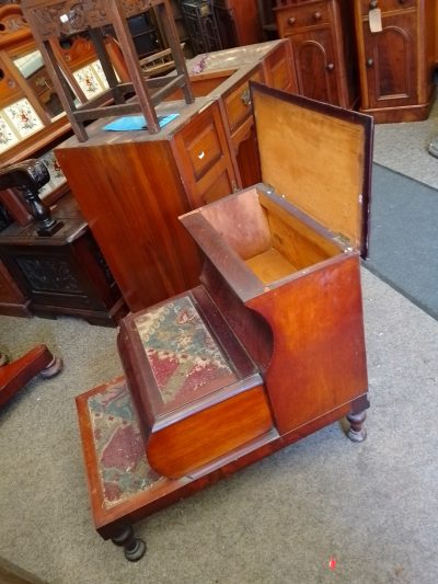 Antique Victorian Step Commode - Image 12