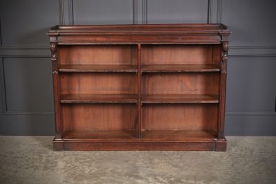 Victorian Mahogany Double Open Dwarf Bookcase - Image 4