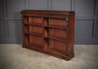 Victorian Mahogany Double Open Dwarf Bookcase - Image 6