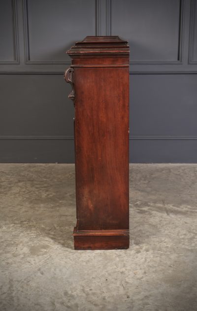 Victorian Mahogany Double Open Dwarf Bookcase - Image 7