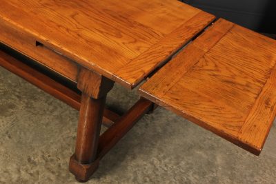 Solid Oak Extending Refectory Dining Table - Image 7