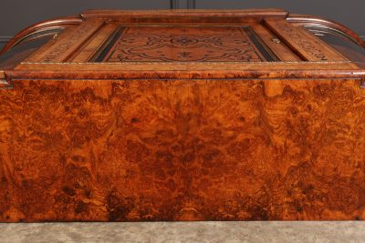 Victorian Burr Walnut Marquetry Inlaid Credenza - Image 8