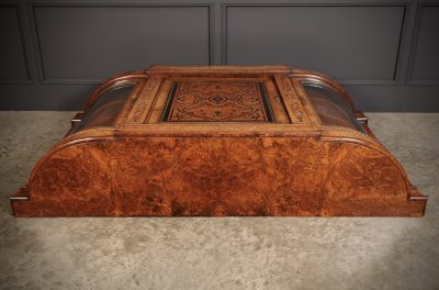 Victorian Burr Walnut Marquetry Inlaid Credenza - Image 9