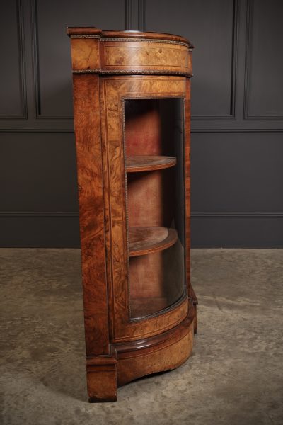 Victorian Burr Walnut Marquetry Inlaid Credenza - Image 10